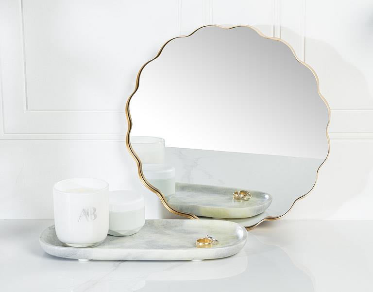 Scalloped mirror