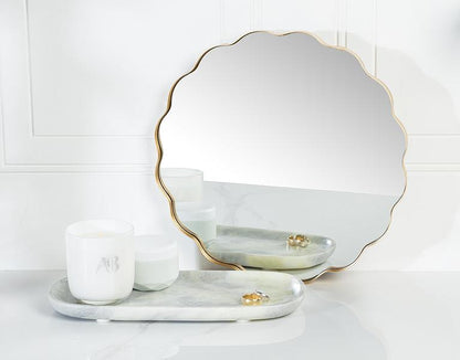 Scalloped mirror