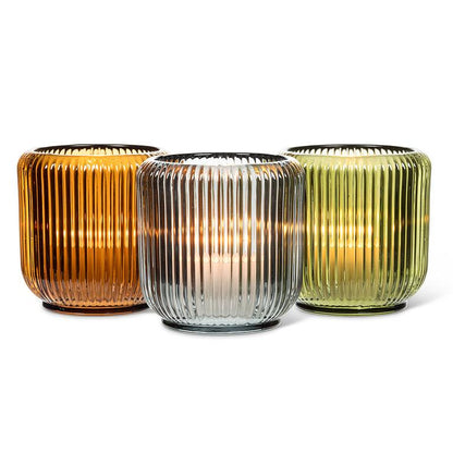 Ribbed Glass Votive