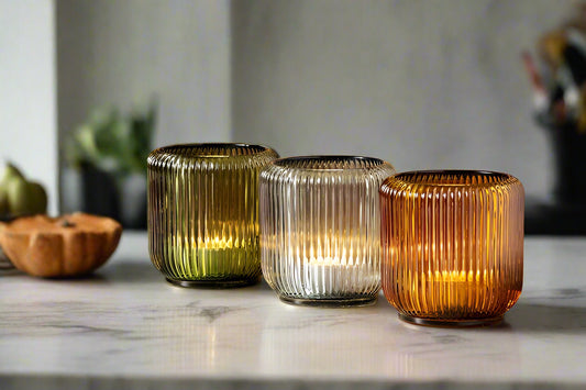Ribbed Glass Votive