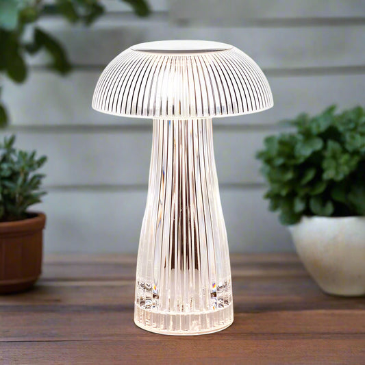 Ribbed Mushroom LED Table Light