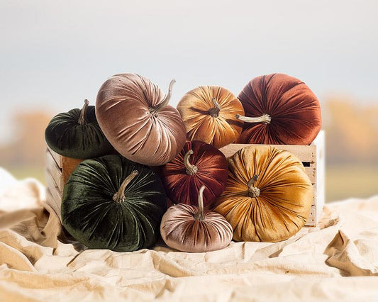 Large Velour Pumpkin