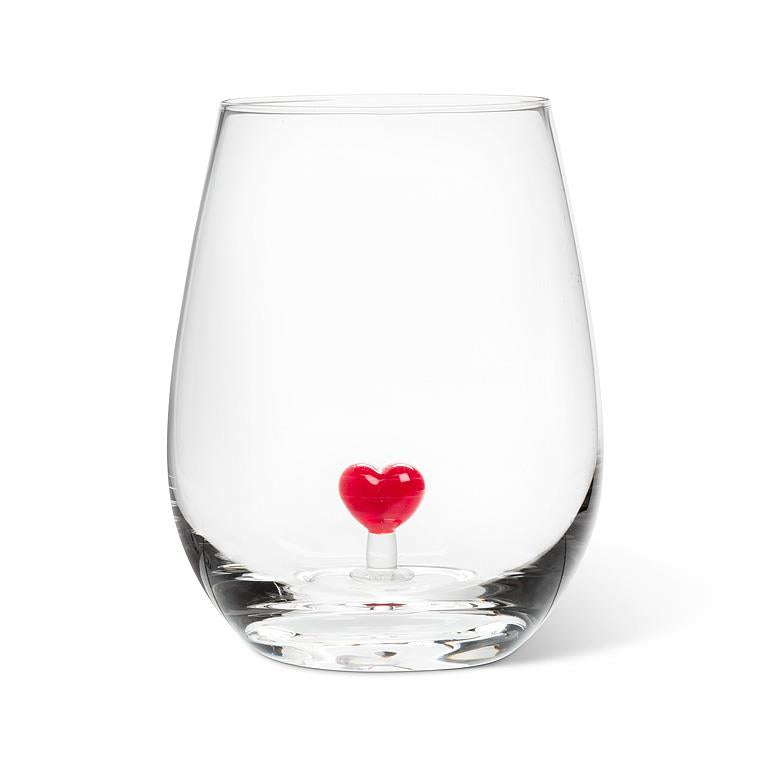 Stemless Heart Glass