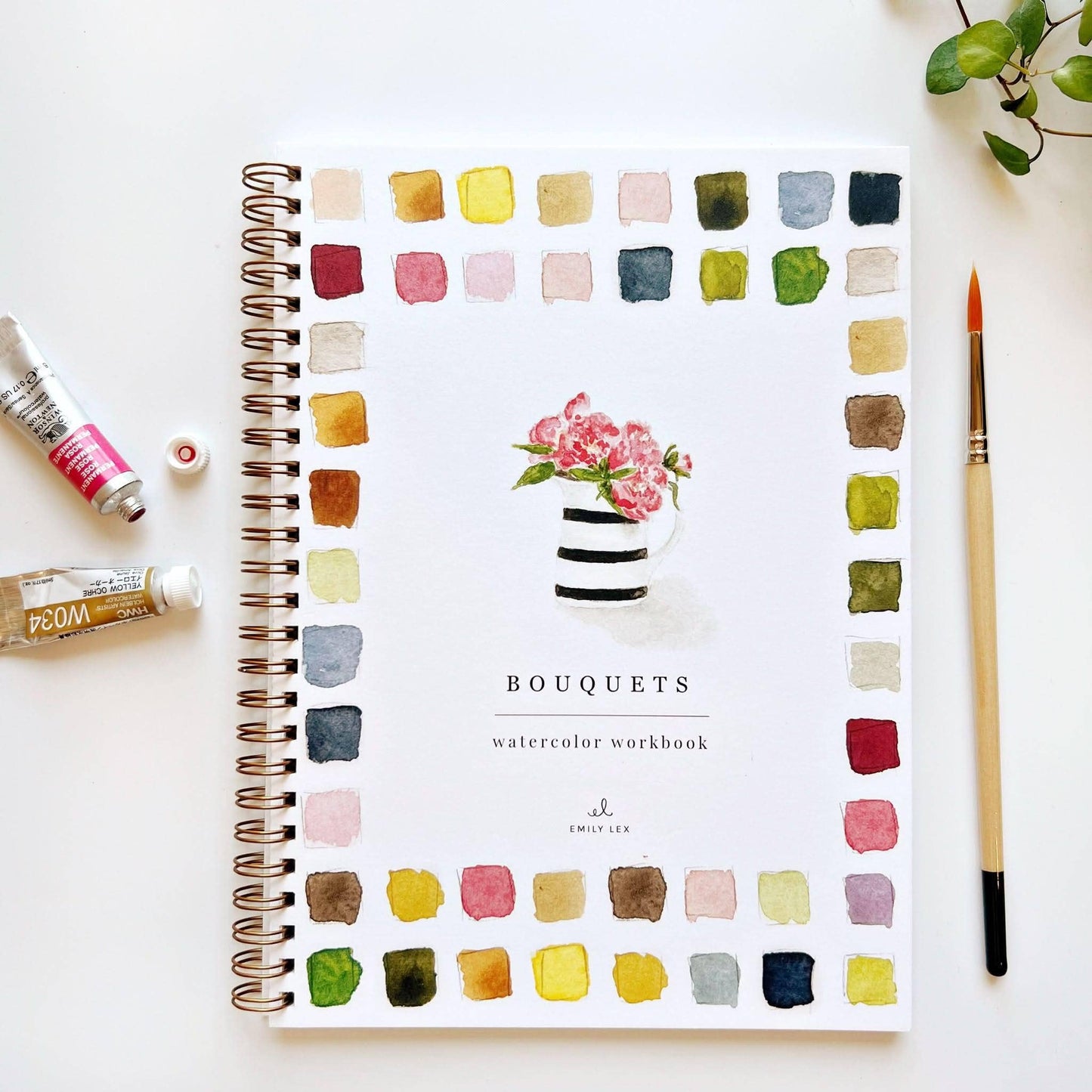 Bouquets watercolour workbook