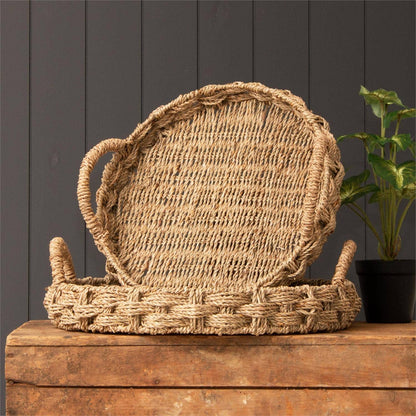 Round Braided Seagrass Tray