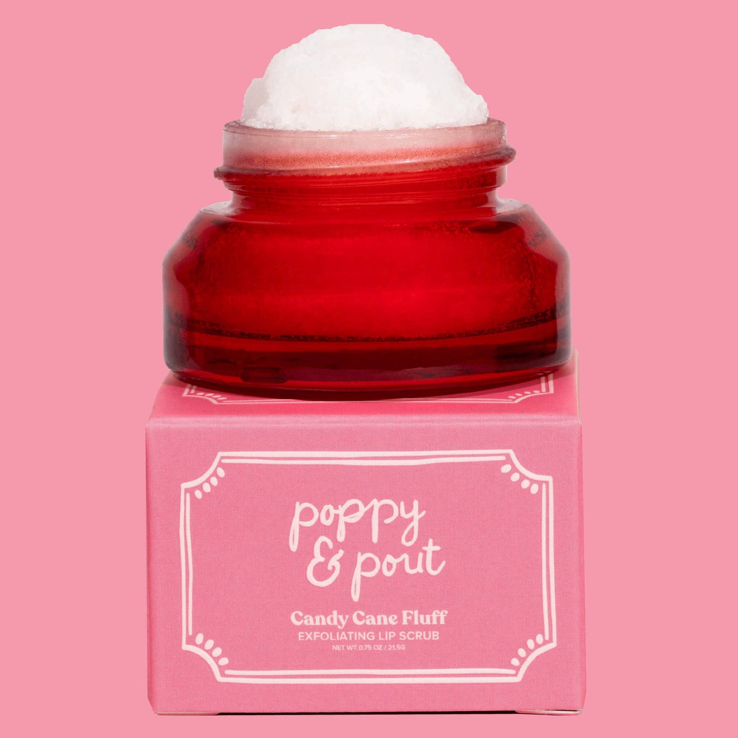 Poppy & Pout -Limited Edition, Lip Scrub Candy Cane Fluff