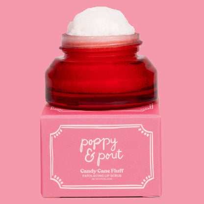 Poppy & Pout -Limited Edition, Lip Scrub Candy Cane Fluff