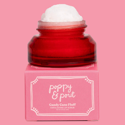 Poppy & Pout -Limited Edition, Lip Scrub Candy Cane Fluff