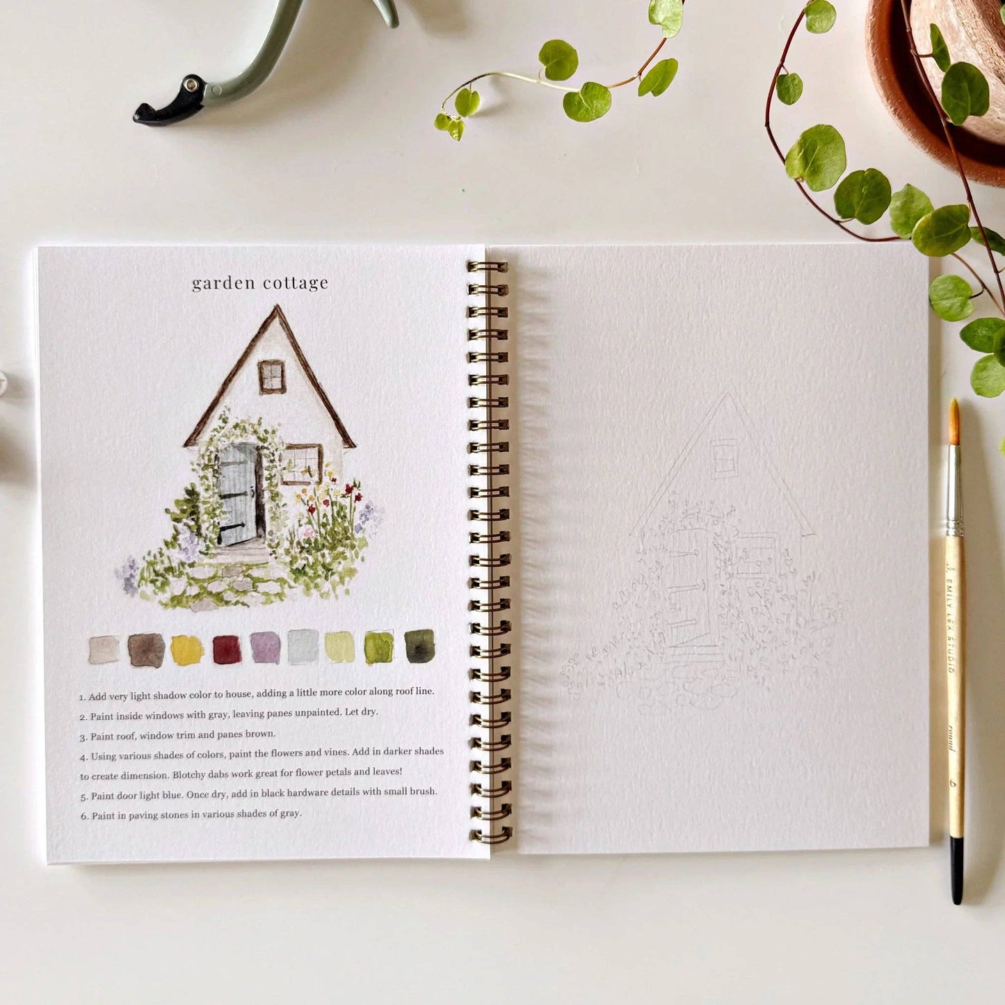 Garden watercolour workbook