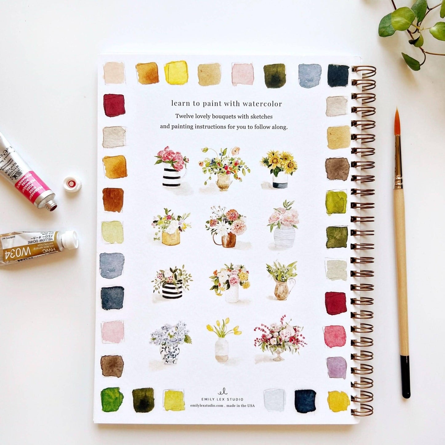 Bouquets watercolour workbook