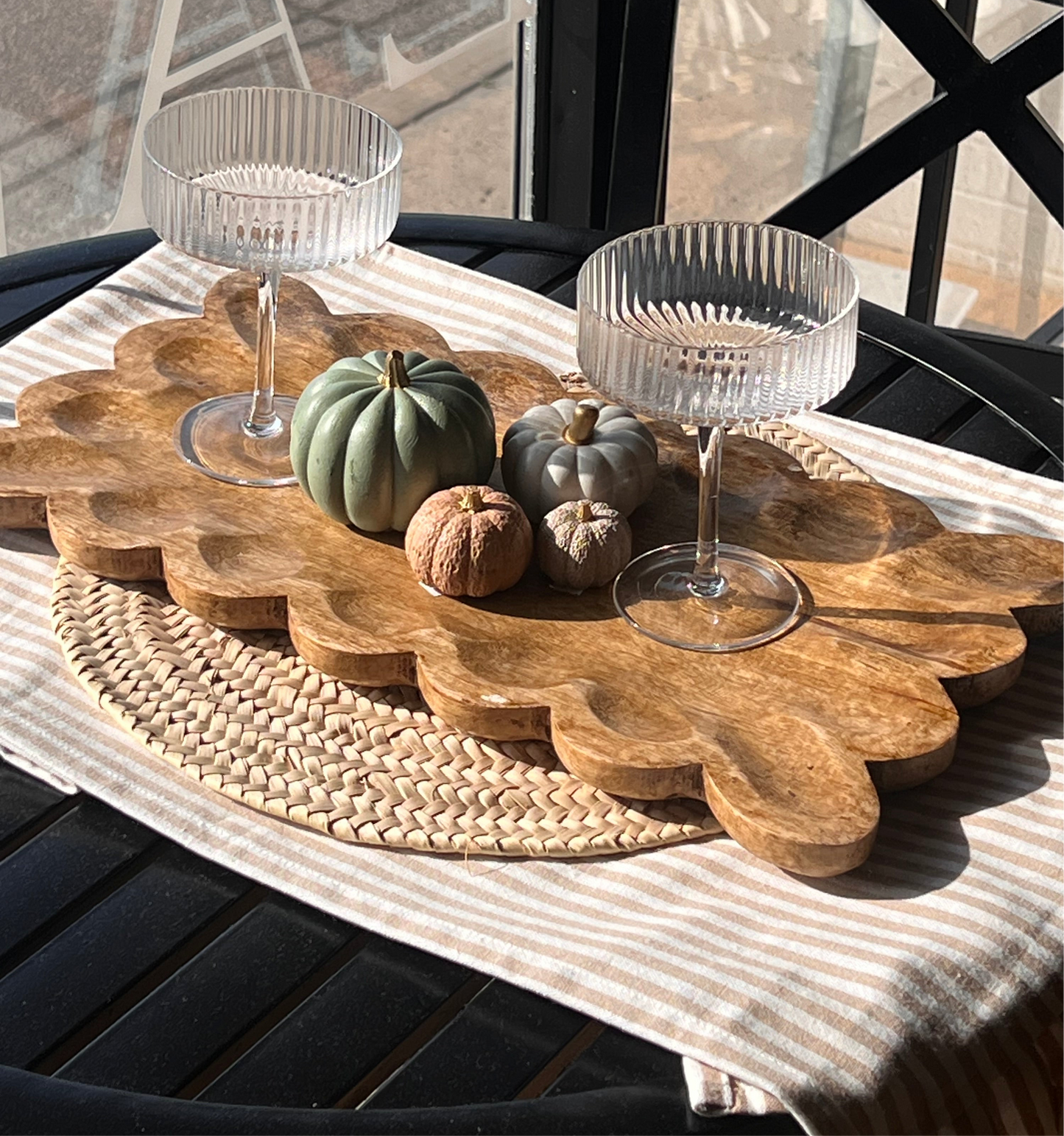 Mango Wood Scalloped Tray