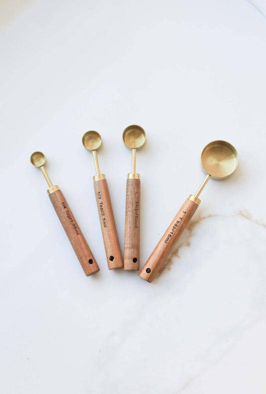 Wood Handle Measuring Spoon Set