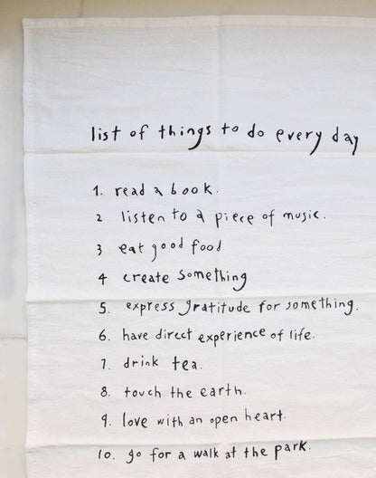 To Do List Napkin/Tea Towel