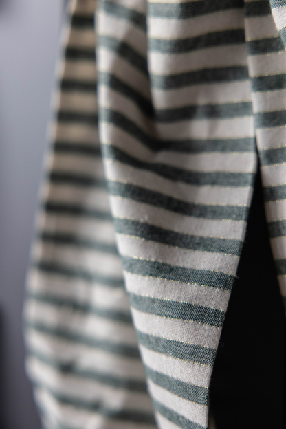 Striped Green Bow Large