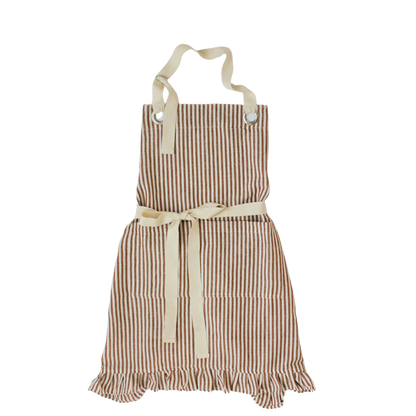 Ruffle Pin Stripe Apron