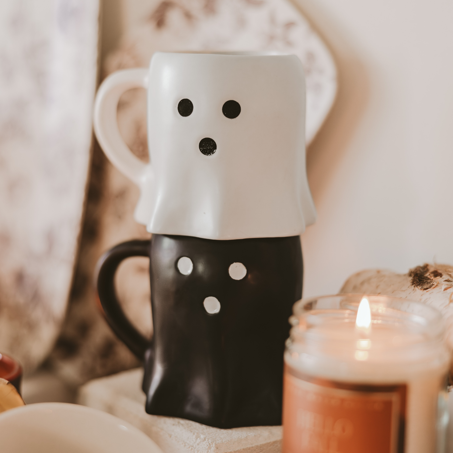 Ghost Mug Black + White