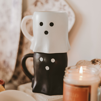 Ghost Mug Black + White