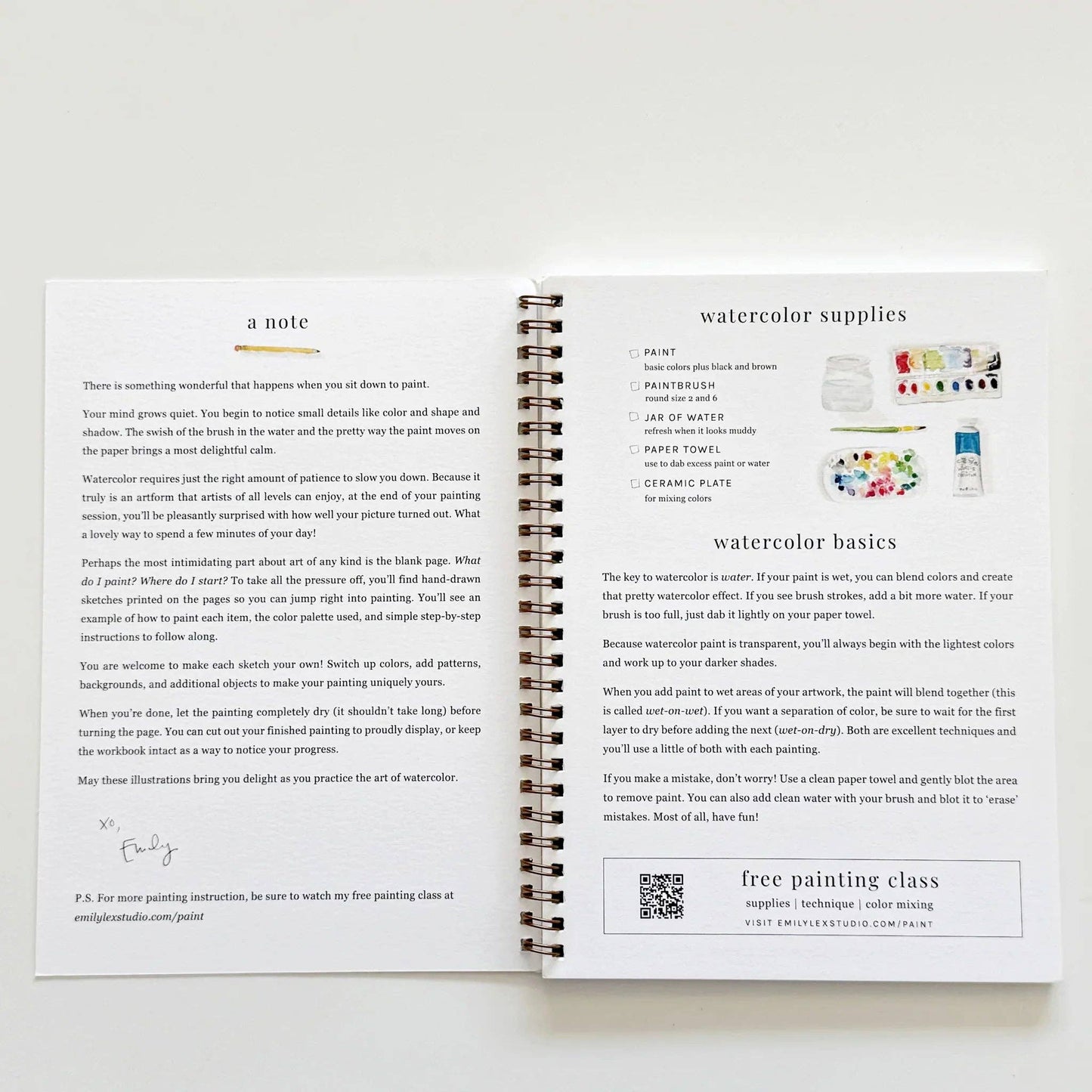 Fruit watercolour workbook