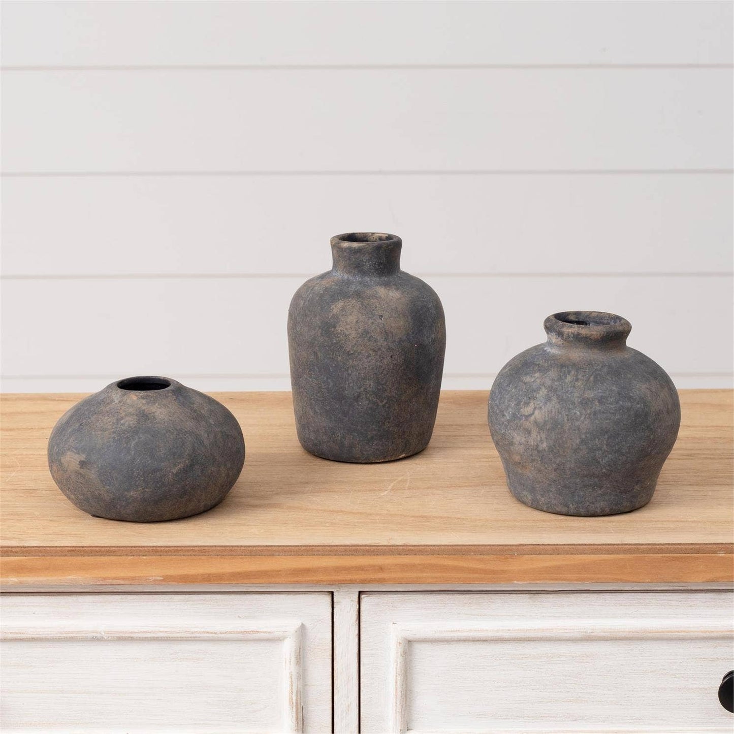 Black Distressed Vase