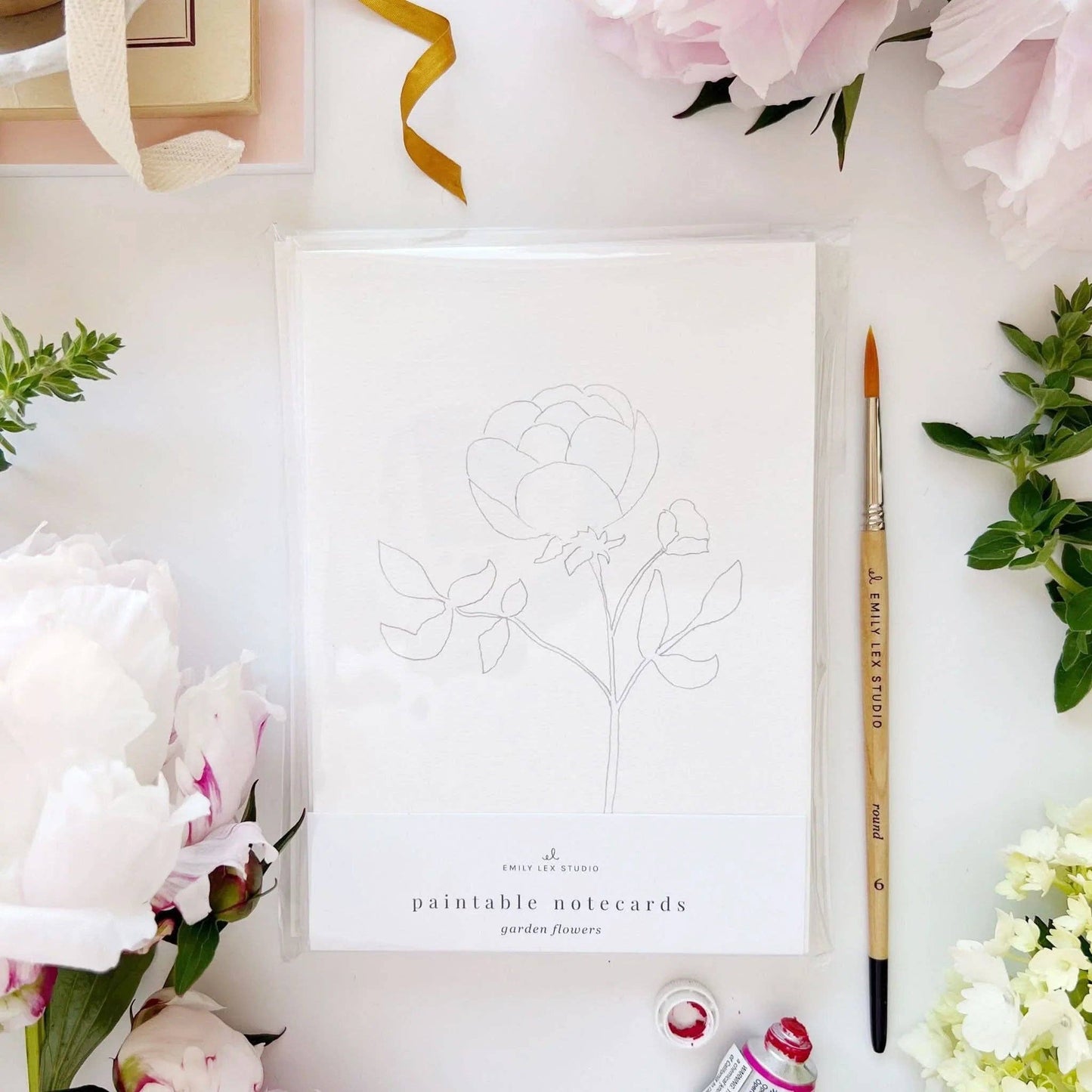 Paint-Your-Own Garden Flowers Card Set