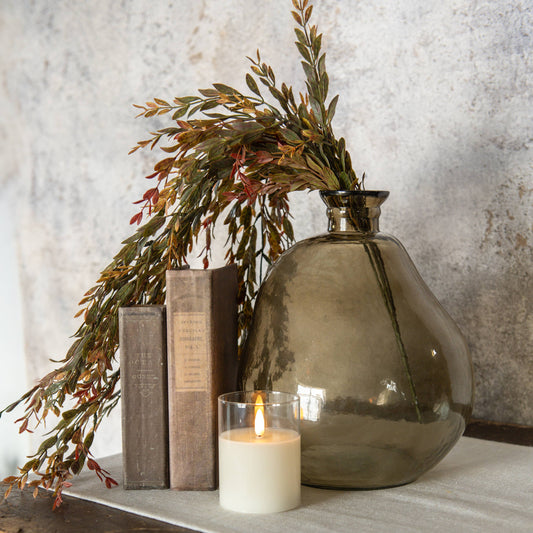 Moss Smoke  Glass Vase