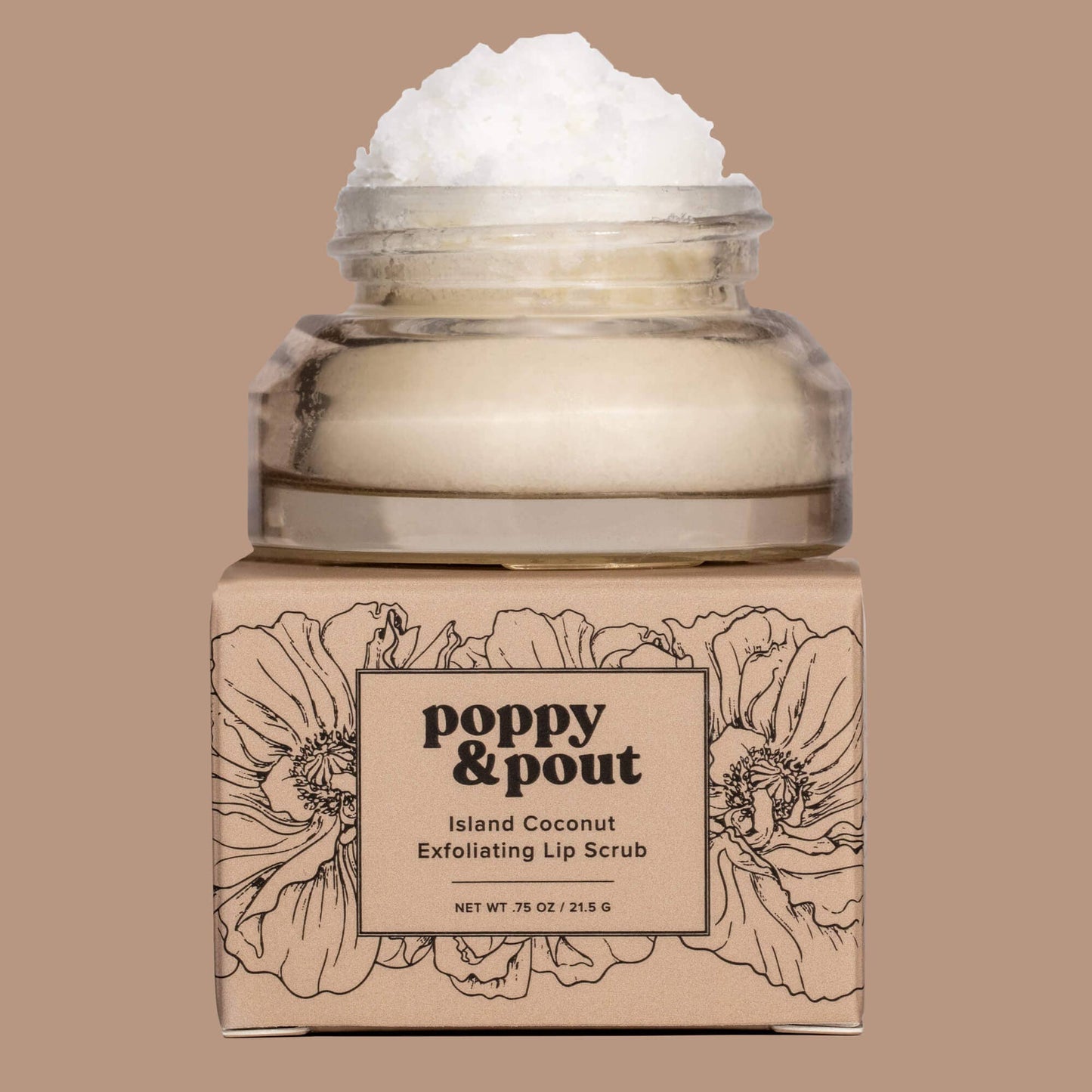 Poppy & Pout- Lip Scrub, Island Coconut
