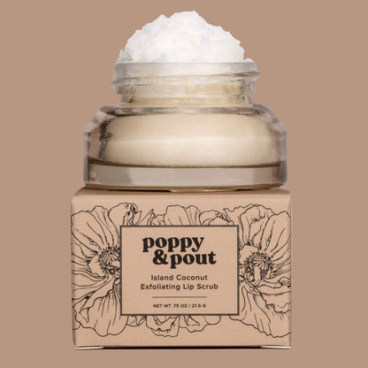 Poppy & Pout- Lip Scrub, Island Coconut