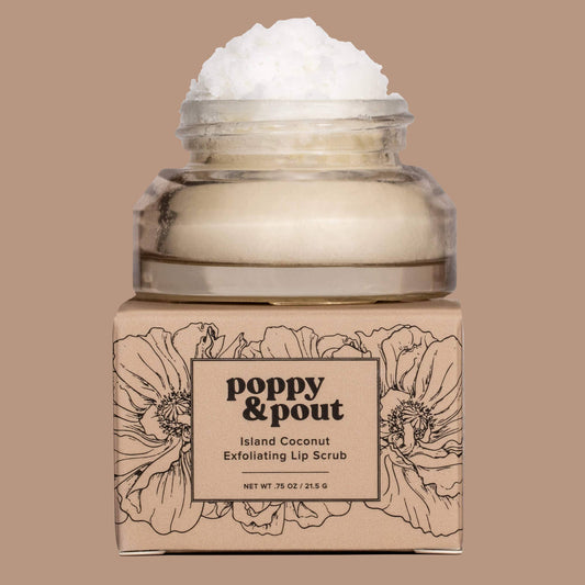 Poppy & Pout- Lip Scrub, Island Coconut