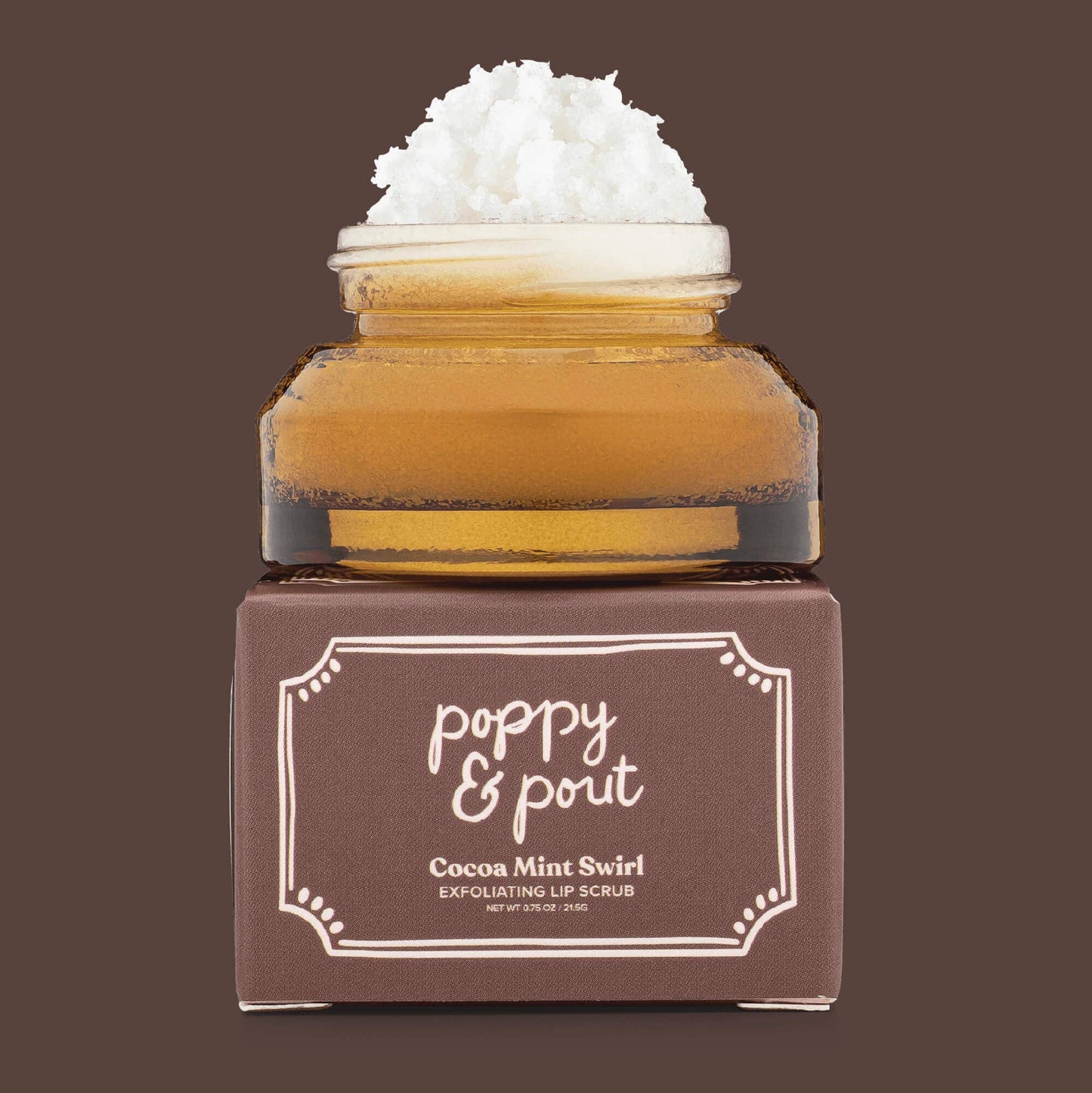 Poppy & Pout Limited Edition Lip Scrub-Holiday Cocoa Mint Swirl