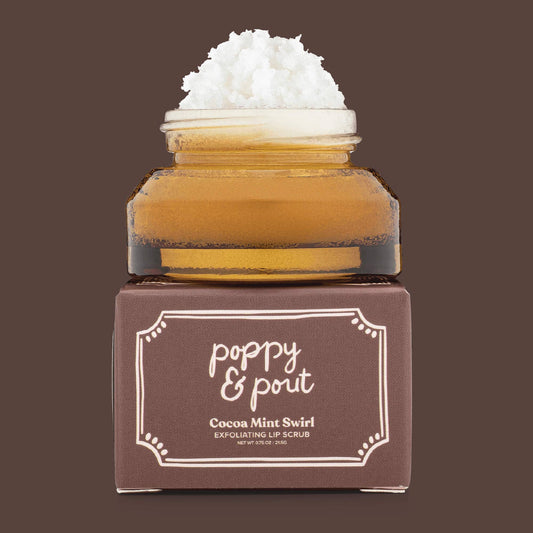 Poppy & Pout Limited Edition Lip Scrub-Holiday Cocoa Mint Swirl