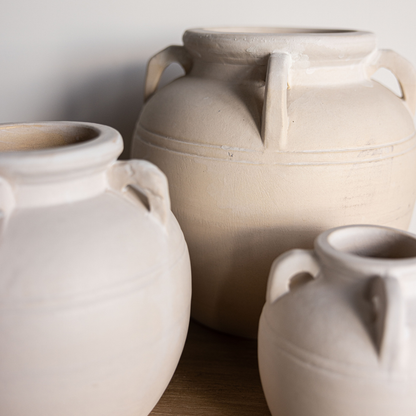 Cordoba White Matte Vase With Handles