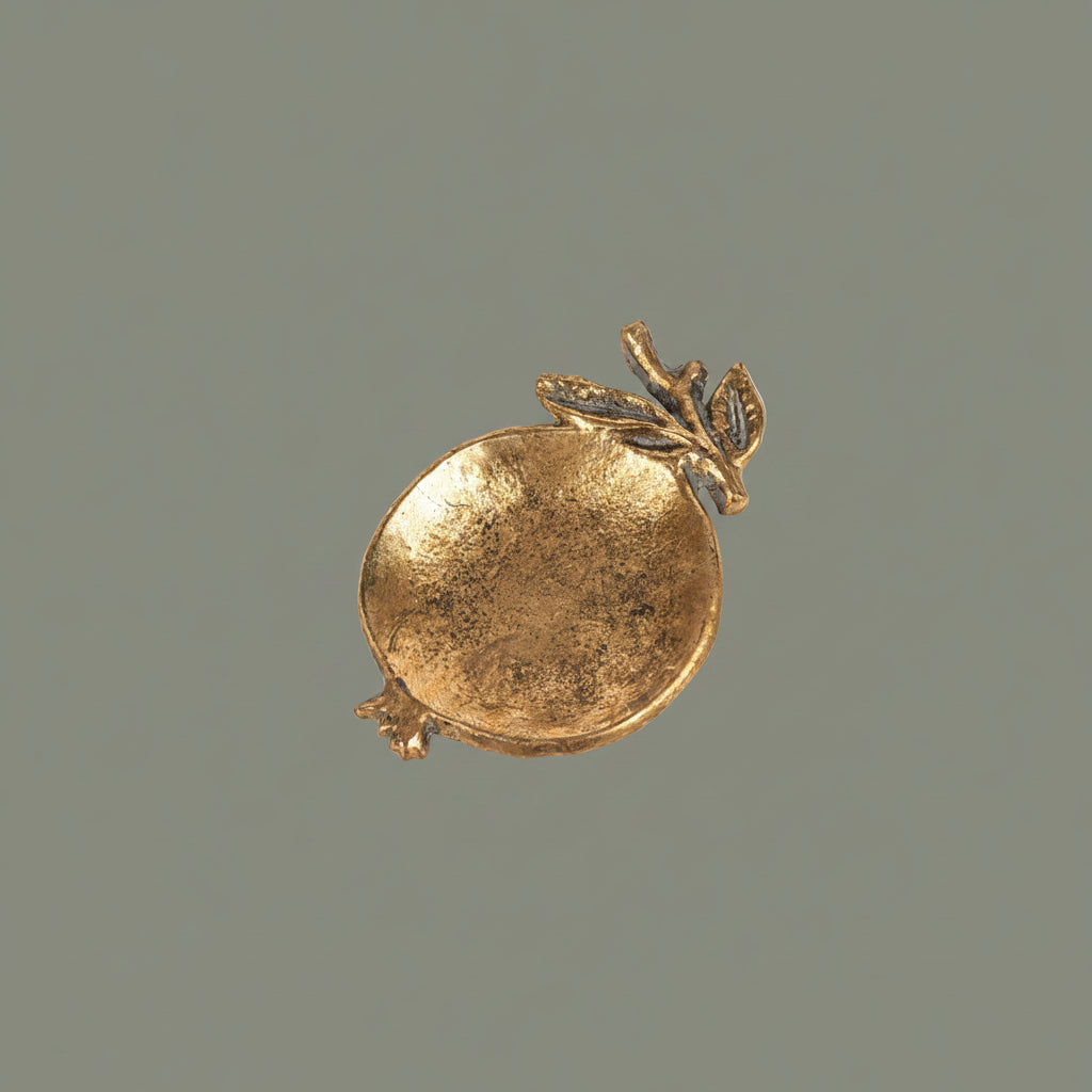 Antique Gold Pomegranate Dish