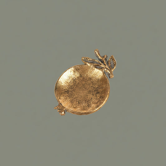 Antique Gold Pomegranate Dish