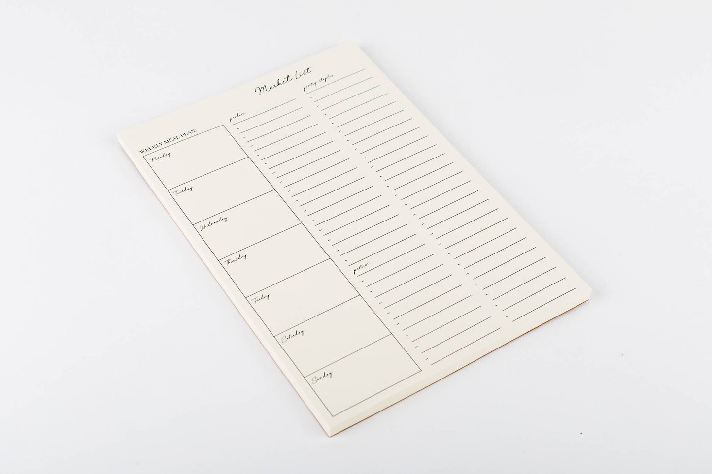 Market List Notepad: 8.5" x 5.5"