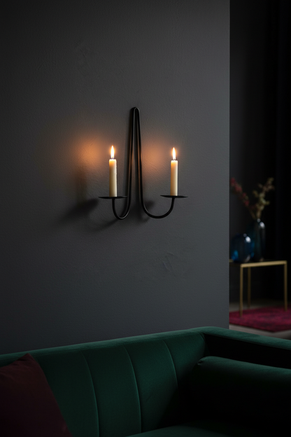 Black Iron Dual Wall Sconce