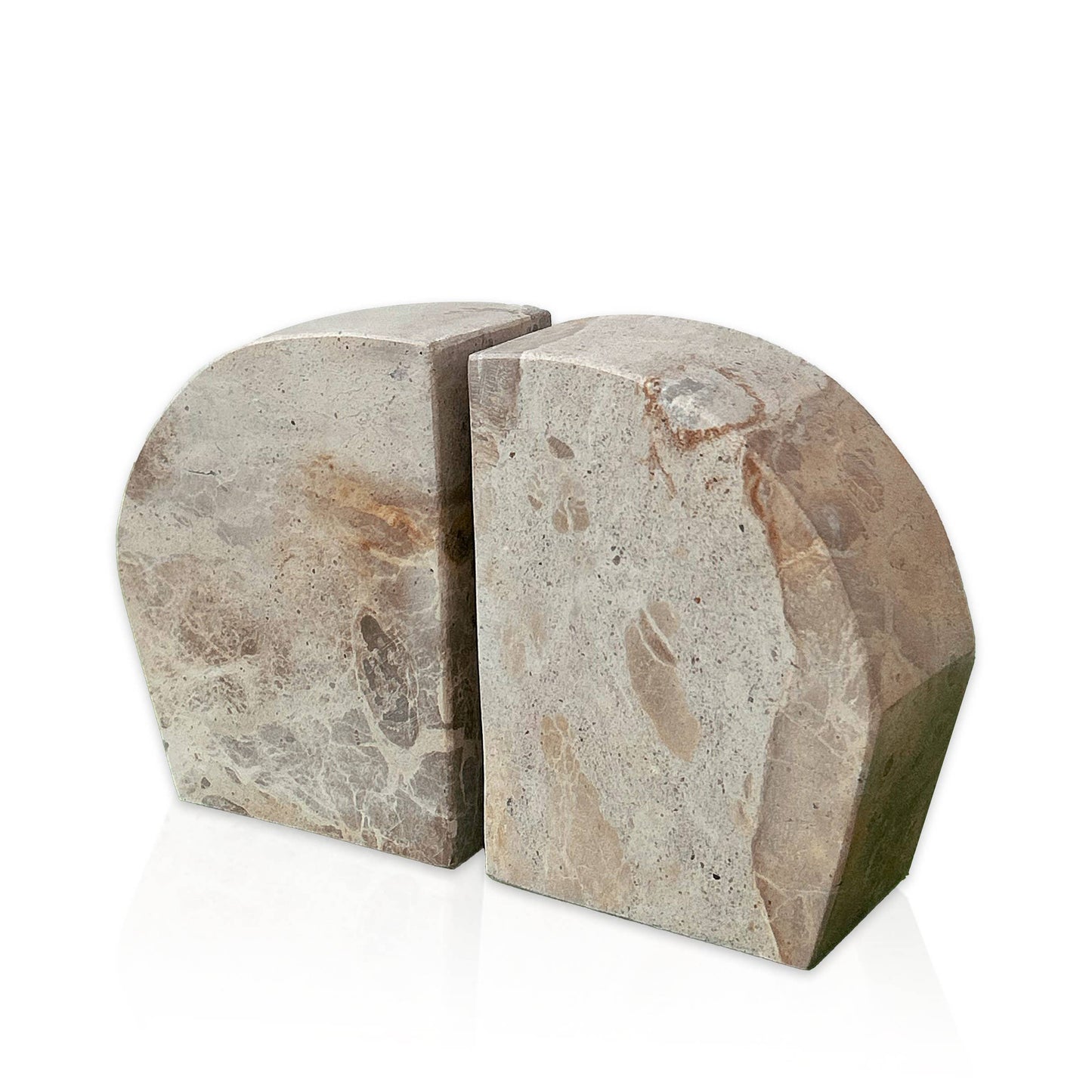 Caprie Beige Marble Bookends