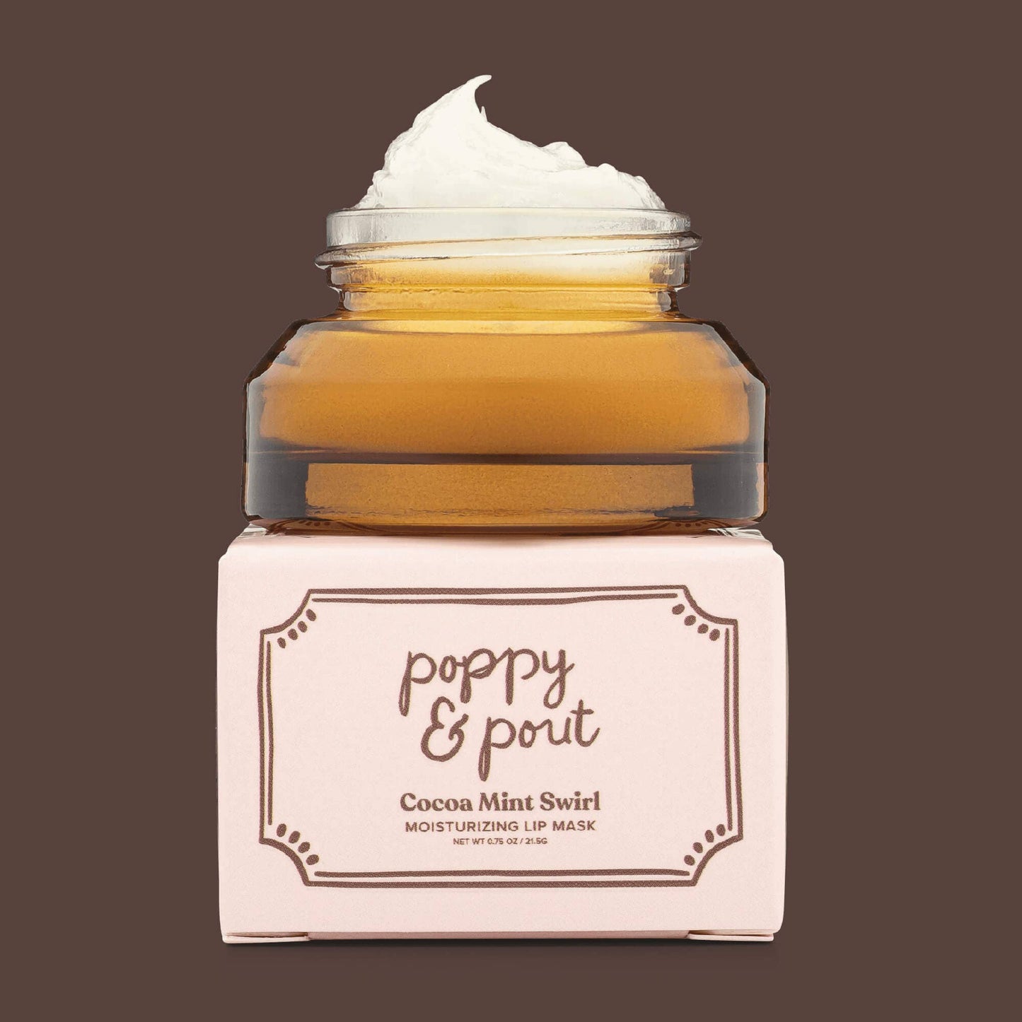 Poppy & Pout- Limited Edition, Lip Mask, Cocoa Mint Swirl
