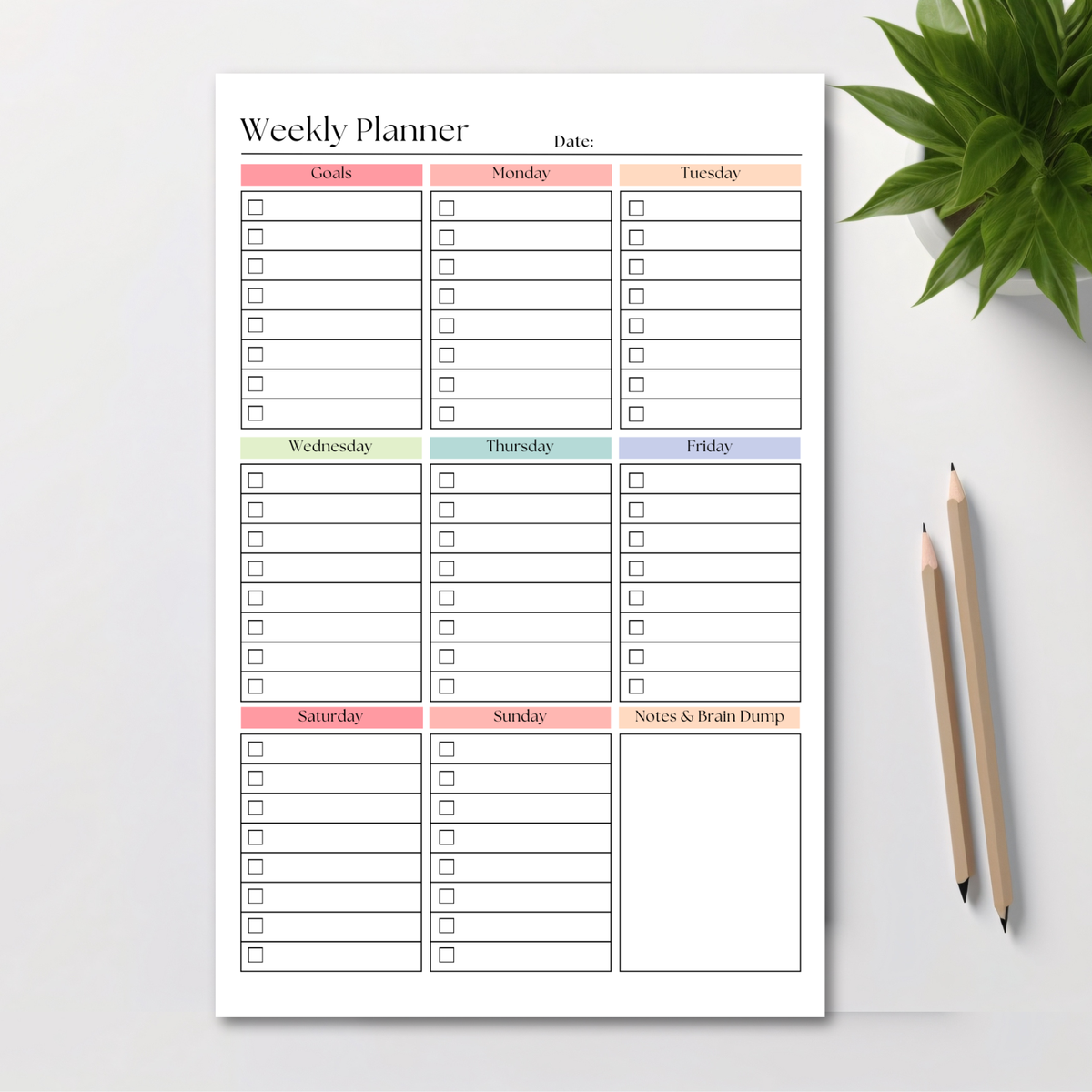 Daily and Weekly To-Do List