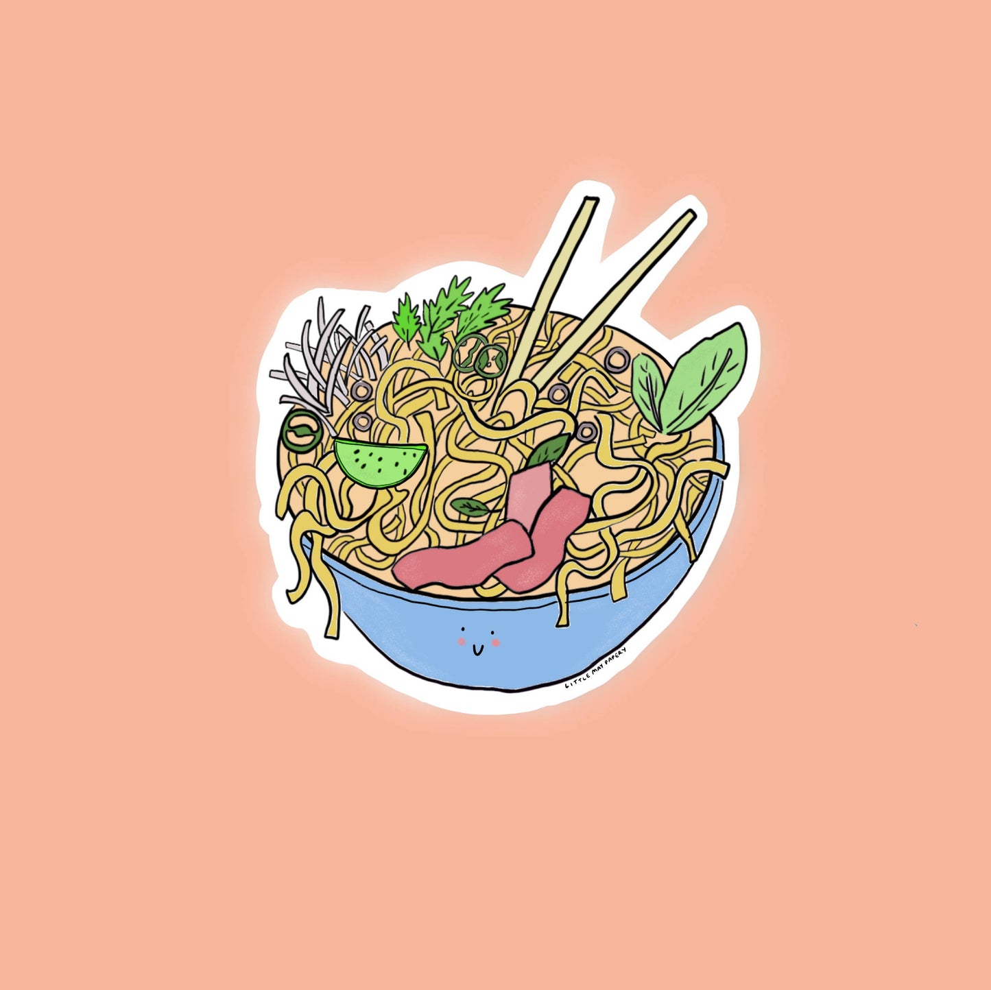 Pho Smile Vinyl Sticker