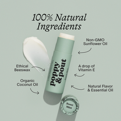 Poppy & Pout- Sweet Mint Lip Balm