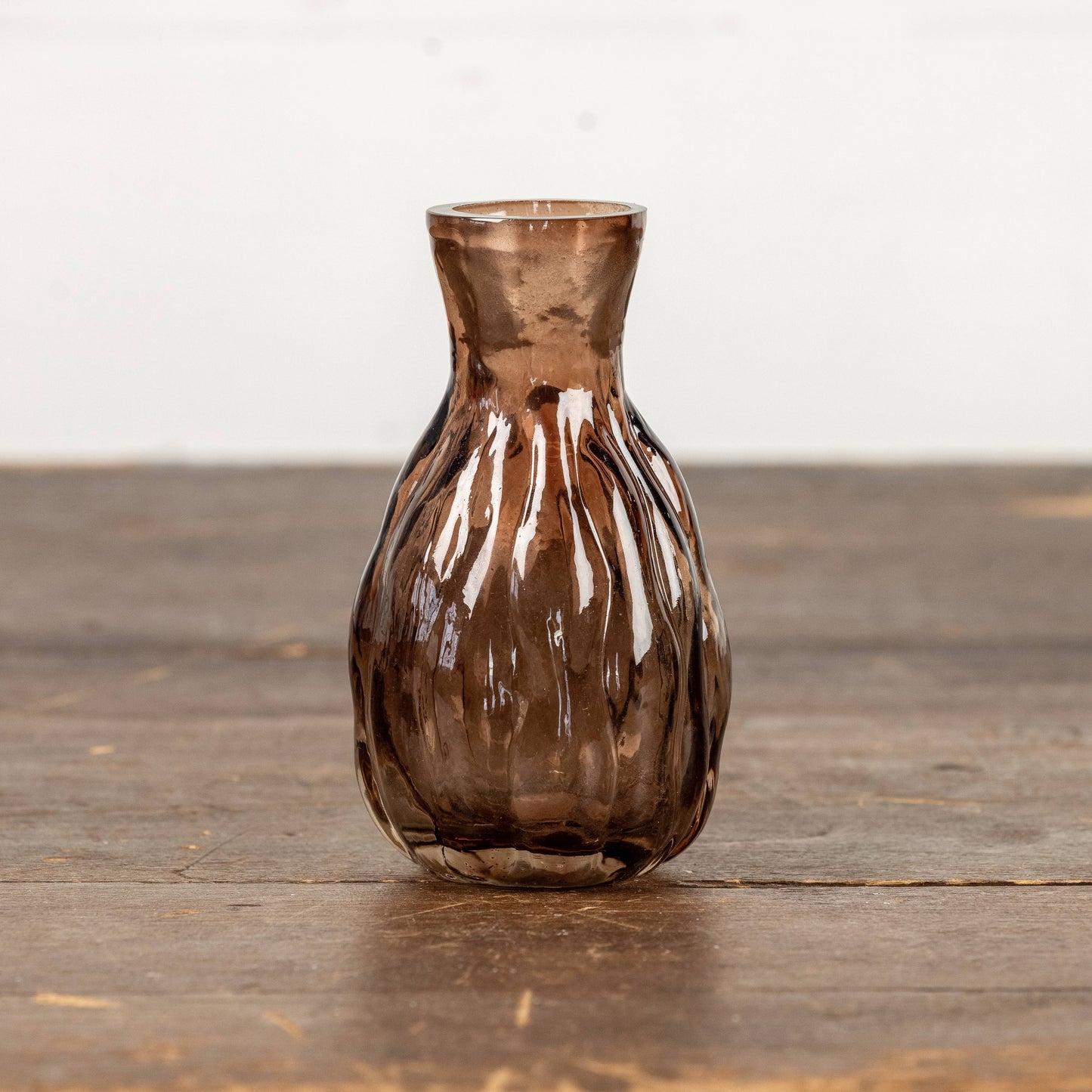 Amber Glass Bud Vase