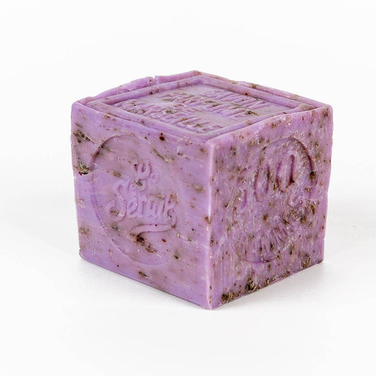 Marseille soap block - Crushed Lavender flowers