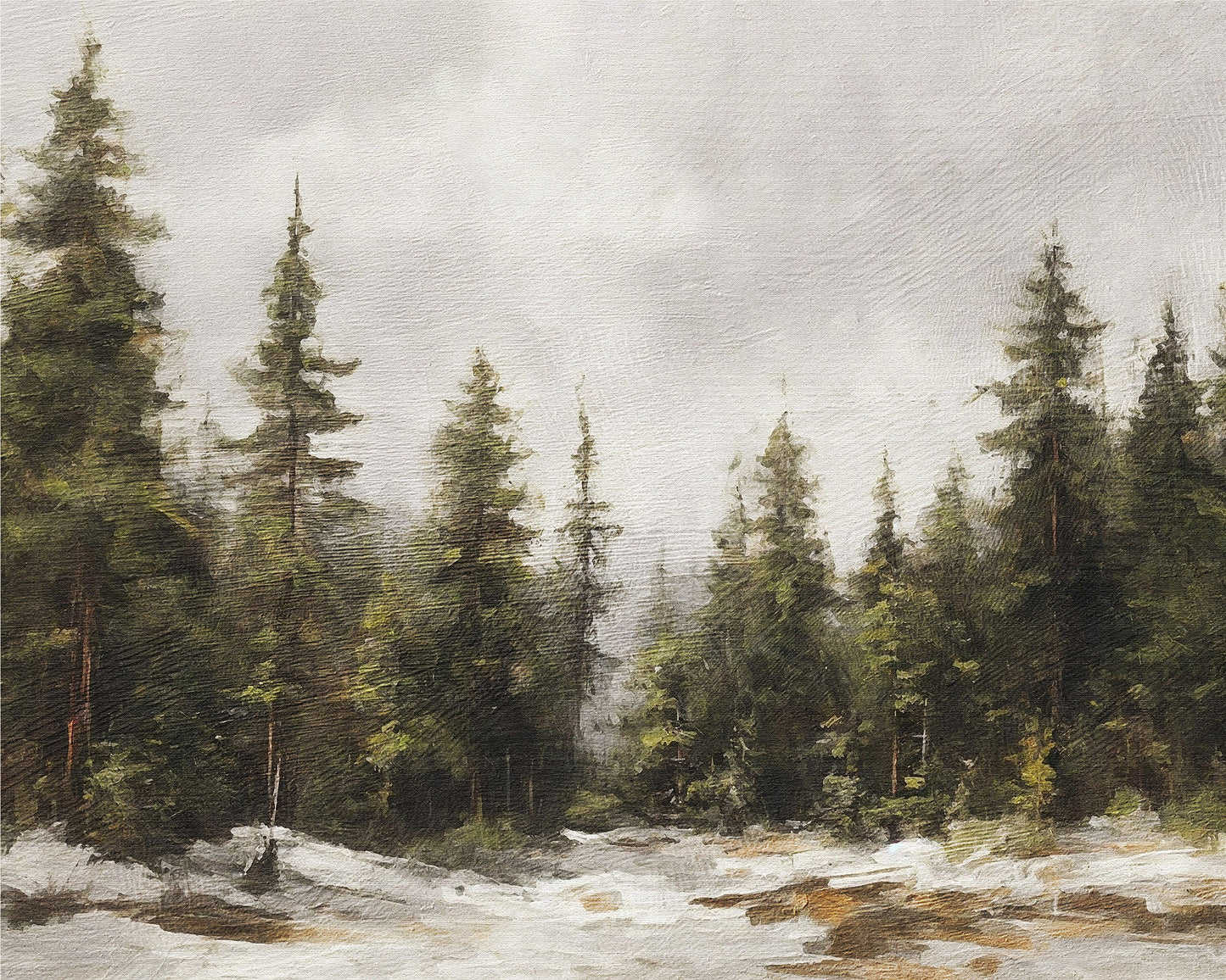 Painted trees print 8x10