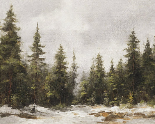 Painted trees print 8x10