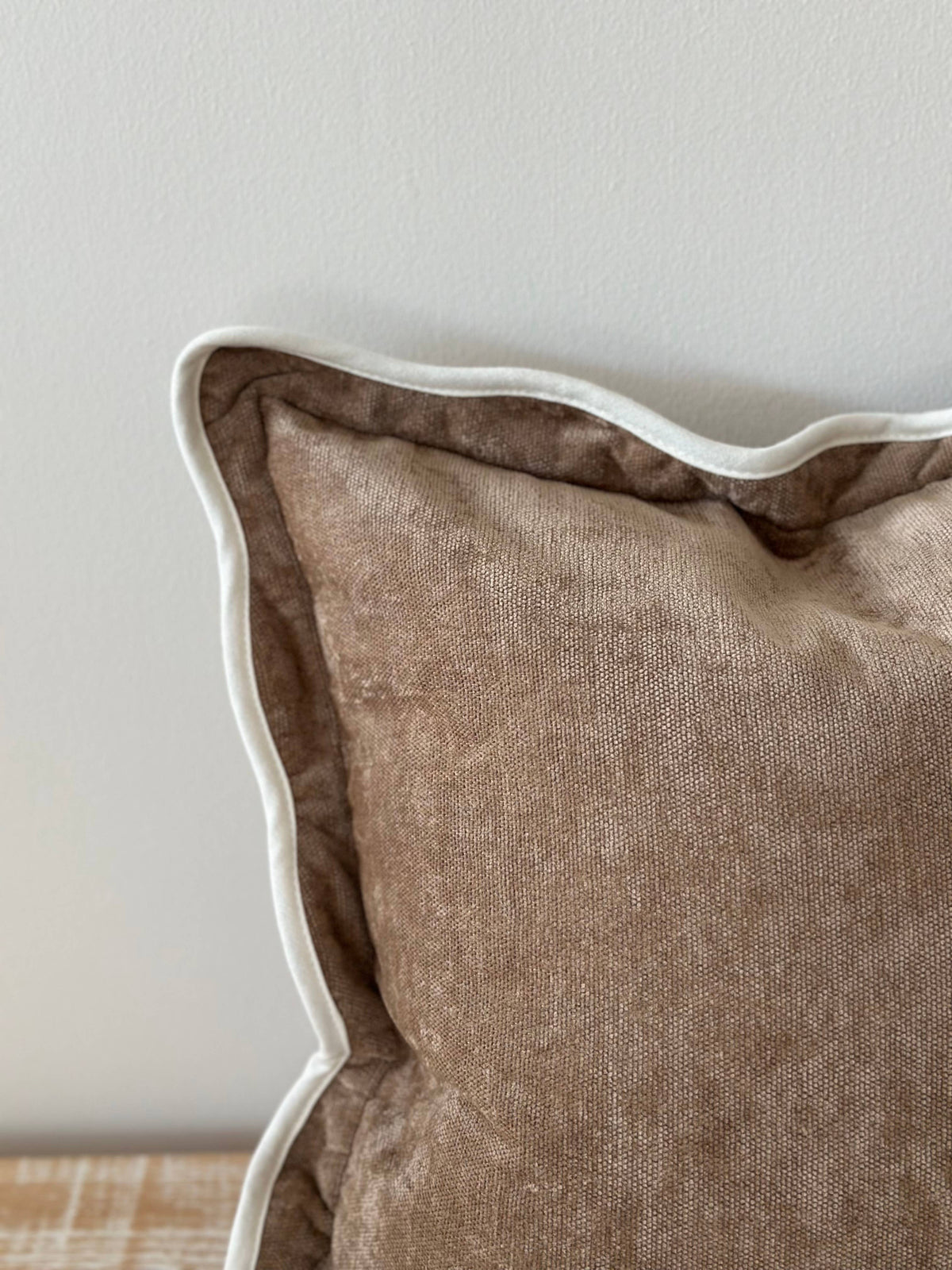 Chloe Coffee Scalloped Edge Pillow