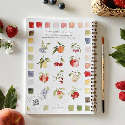 Fruit watercolour workbook