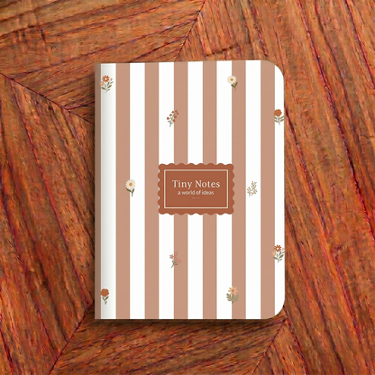 Terracota Gingham & Stripes S/2 Pocket notebook