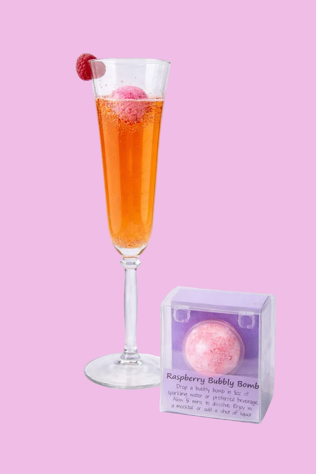 Raspberry Bubbly Bomb