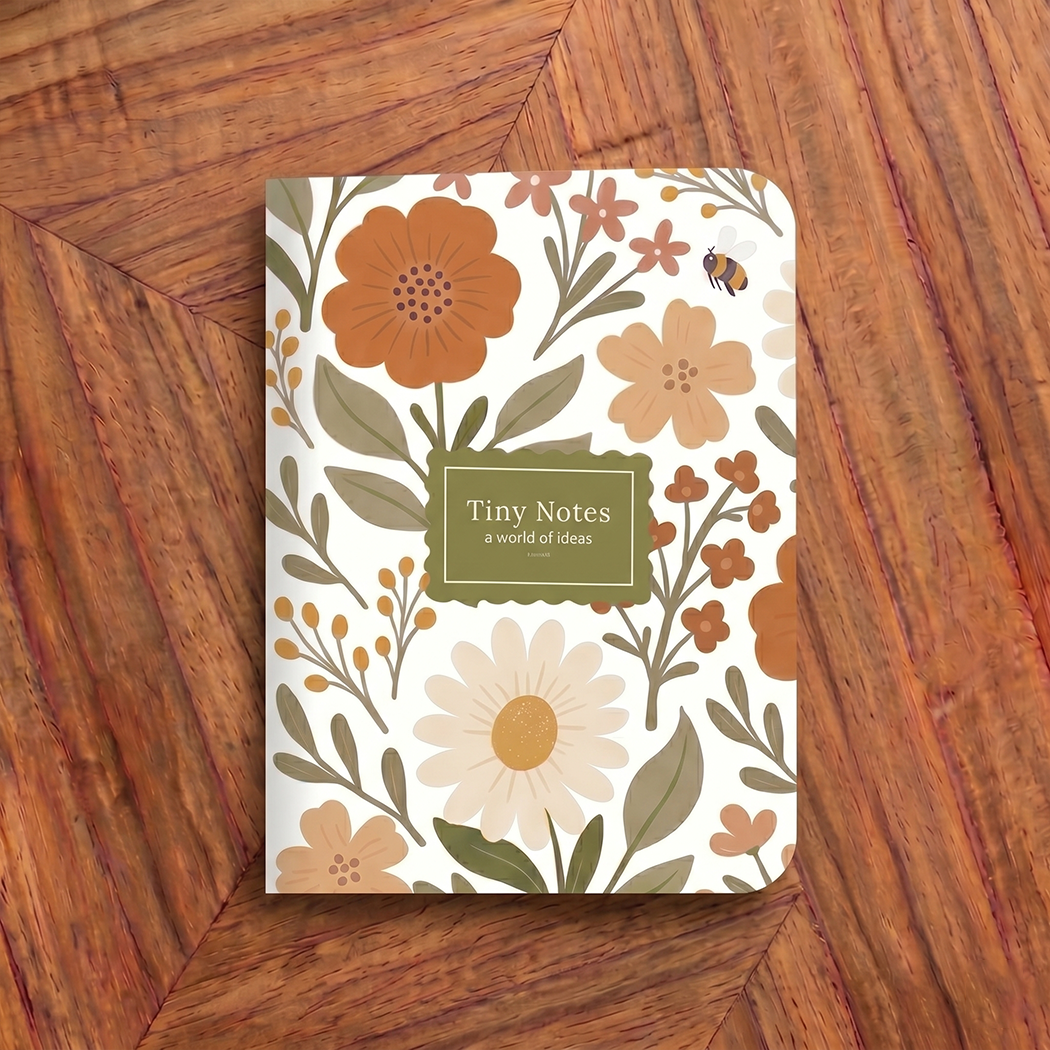 Flowers & Green Stripes | Pocket Notebook Set