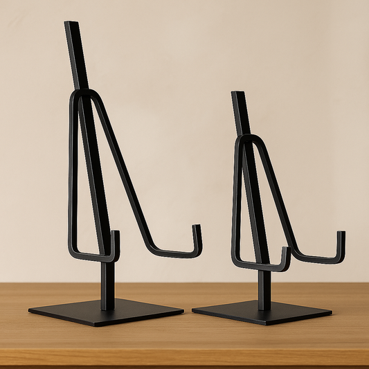 Picture Easel Stand Dual Arm Black Iron